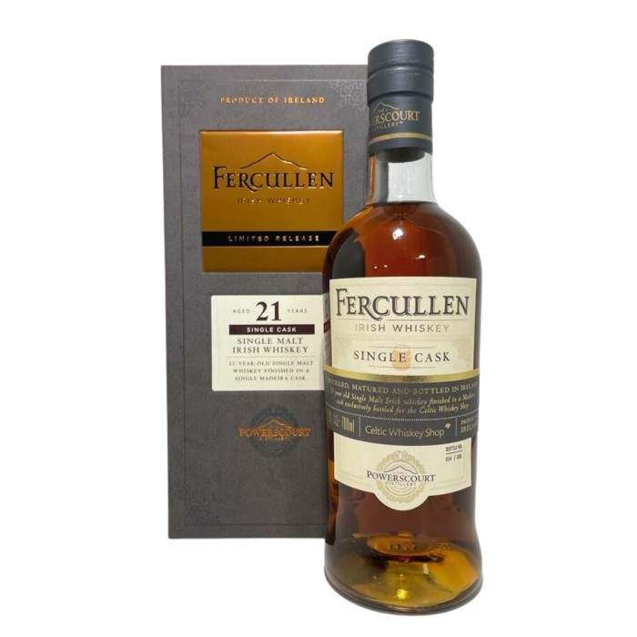Fercullen 21 Year Old Single Cask Celtic Whiskey Exclusive