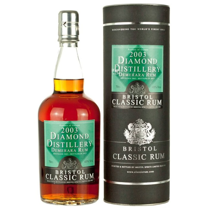 Bristol Diamond Dist 2003 Guyana Rum