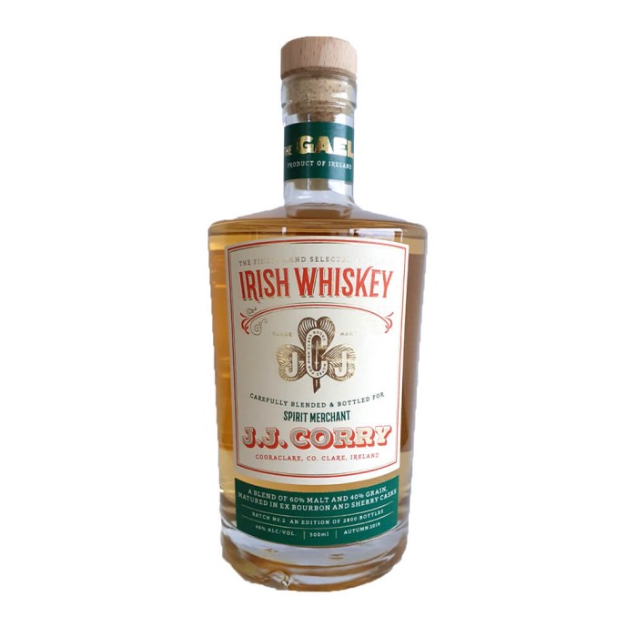 JJ Corry The Gael Irish Whiskey 50cl