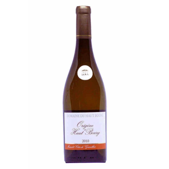 Origine du Haut Bourg Muscadet Côtes de Grandlieu sur Lie 2010