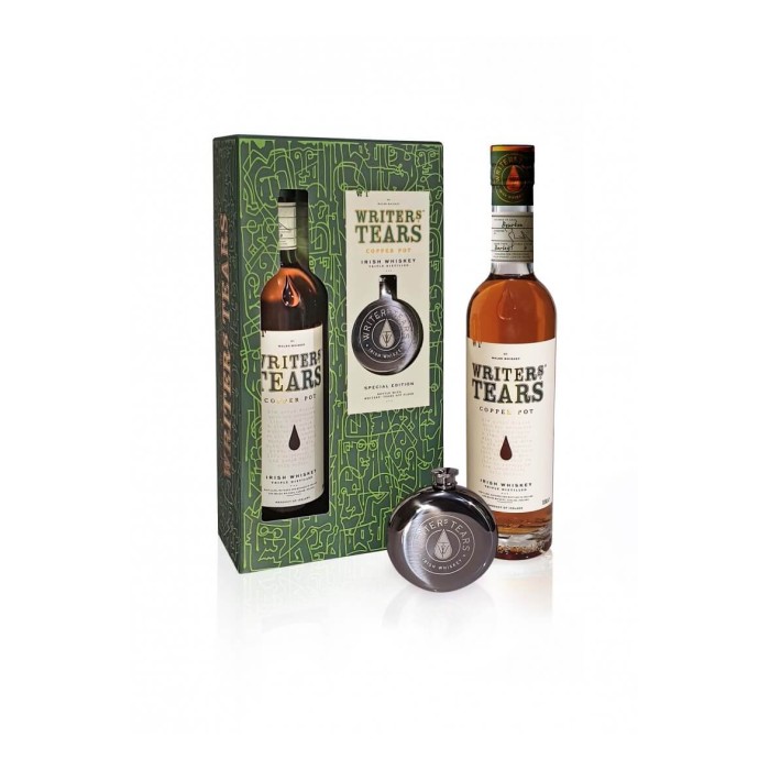 Writers Tears Copper Pot Hip-Flask Gift Pack
