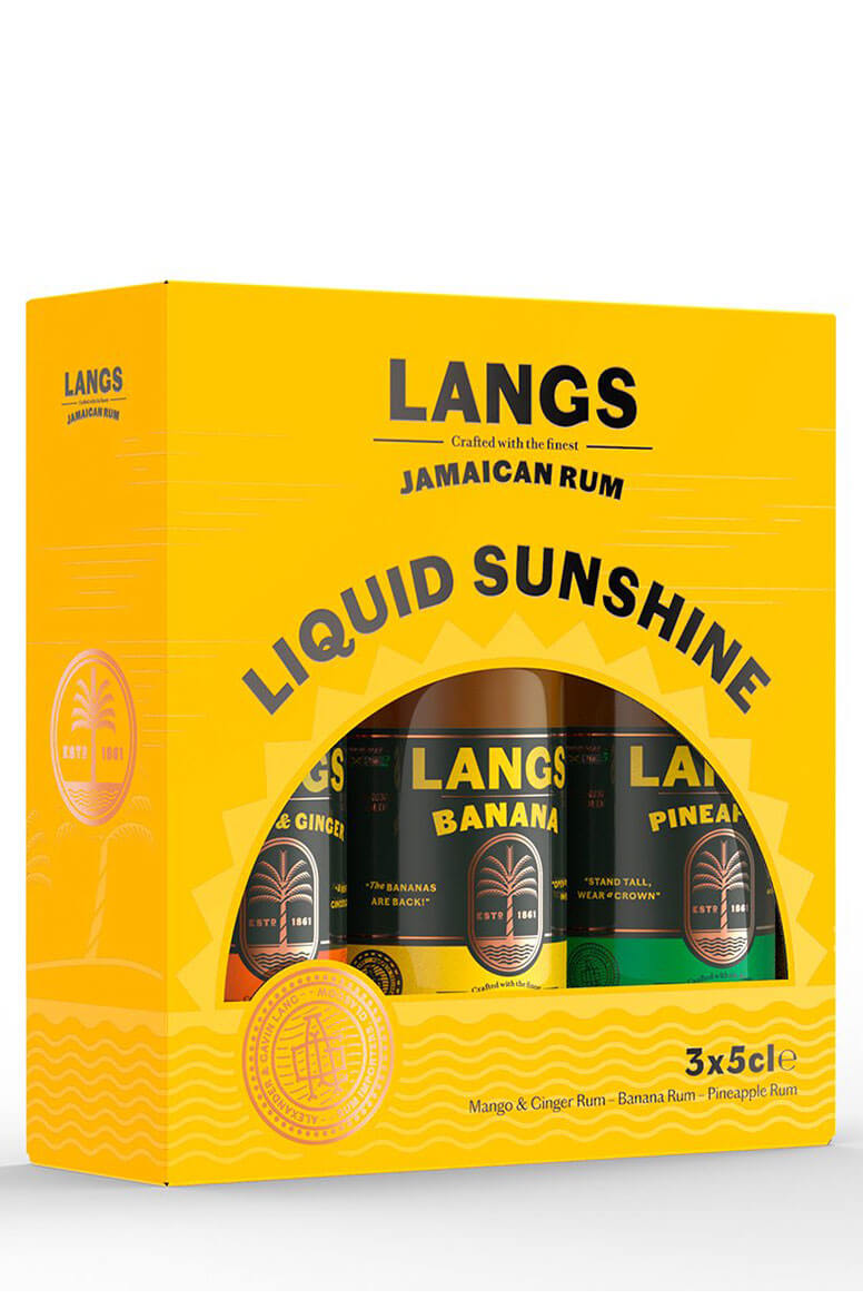 Langs Rum Liquid Sunshine Triple Mini Pack 3 X 5cl