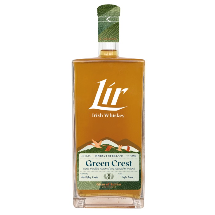 Lir Irish Whiskey Green Crest