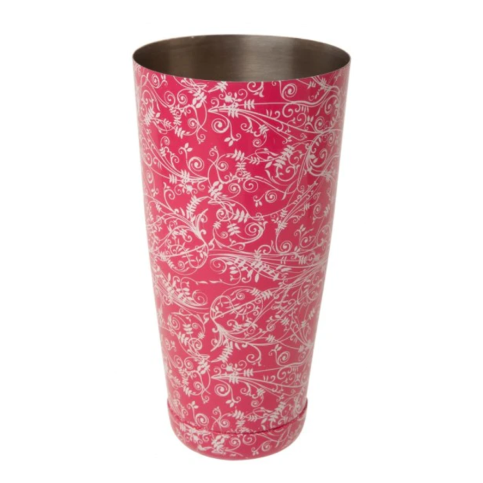 28 fl oz Boston Can Pink Floral Design