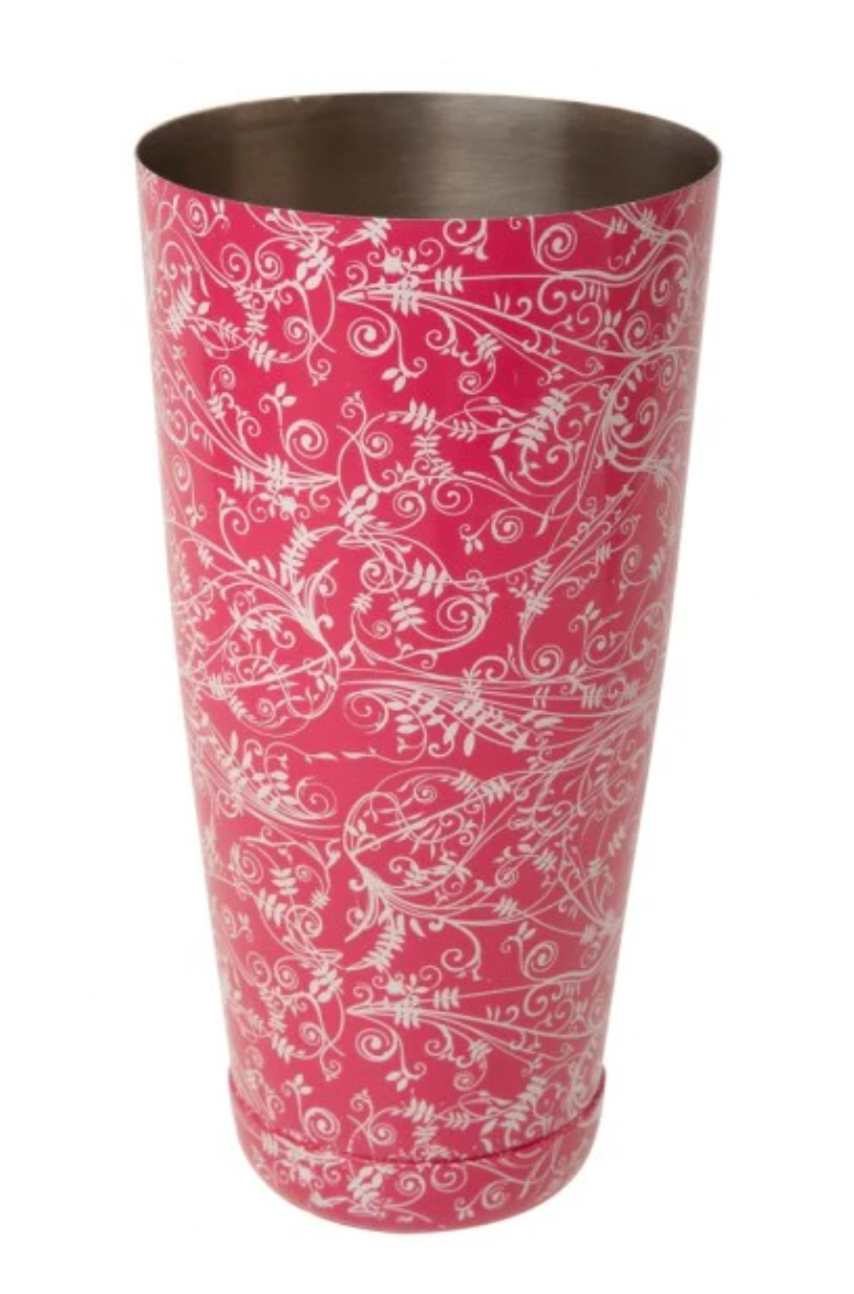 28 fl oz Boston Can Pink Floral Design