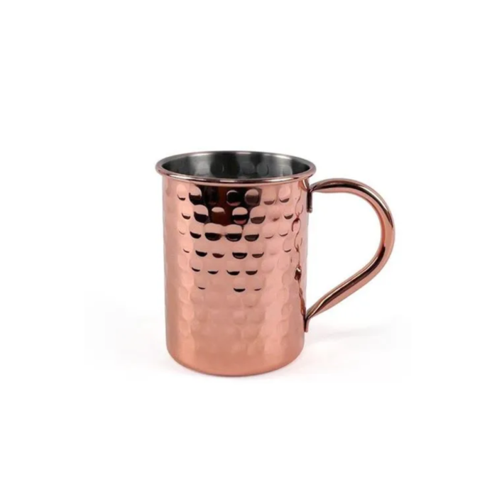 Copper Plated Hammered Mug 400ml (3980)