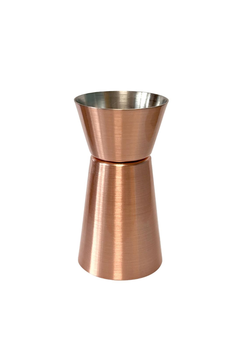 Professional 25/50ngs St/steel Jigger Copper Plated Matt (3178c)