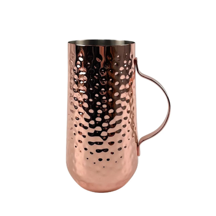 Copper Plated Tall Hammered Mug (3981)