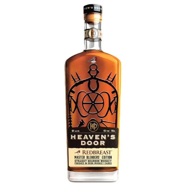 Heaven's Door 10 Year Old Bourbon Redbreast Cask Finish Master Blenders Edition