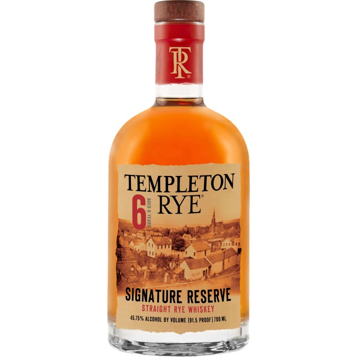 Templeton Rye Signature Reserve Straight Rye Whiskey 6 Year Old