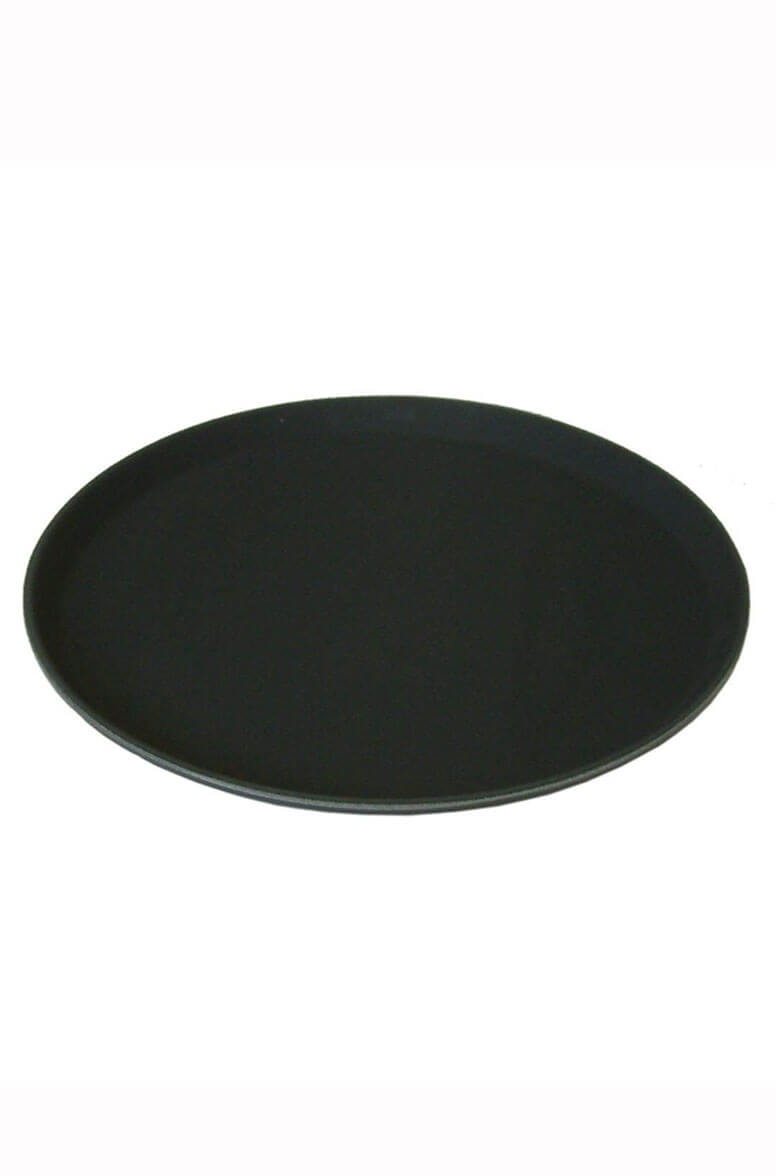 Round Black Non Slip Tray 11"