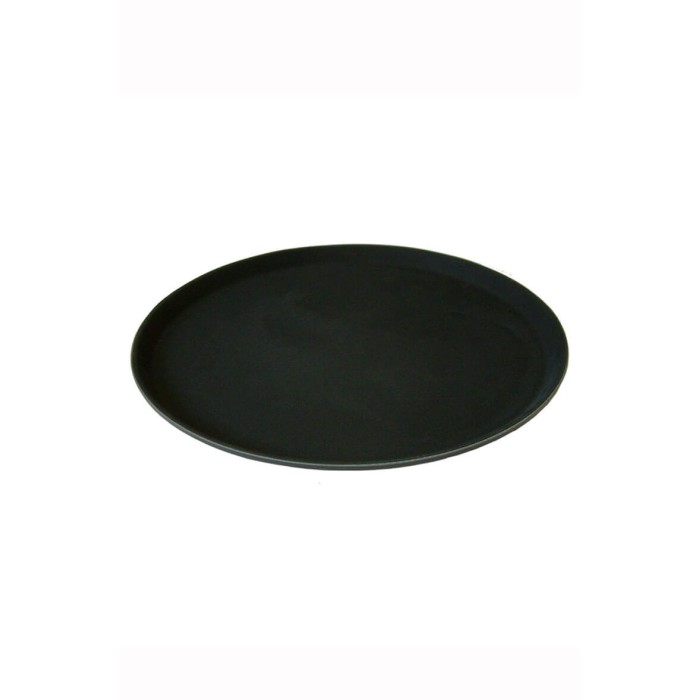 Round Black Non Slip Tray 14"