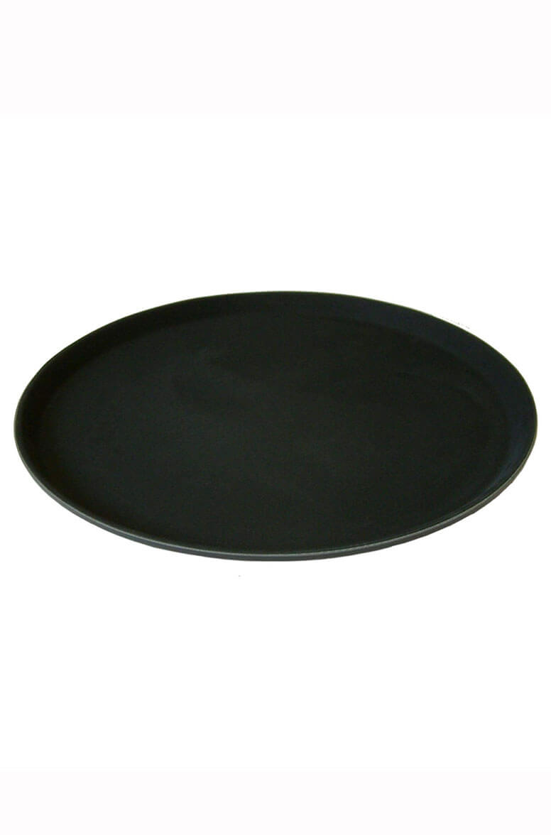 Round Black Non Slip Tray 14"