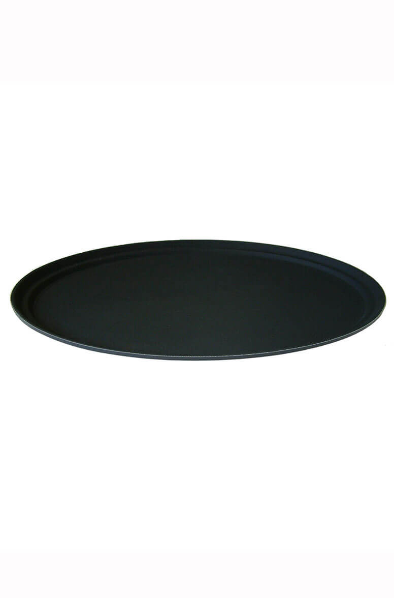 Oval Black Non Slip Tray 27"x22"