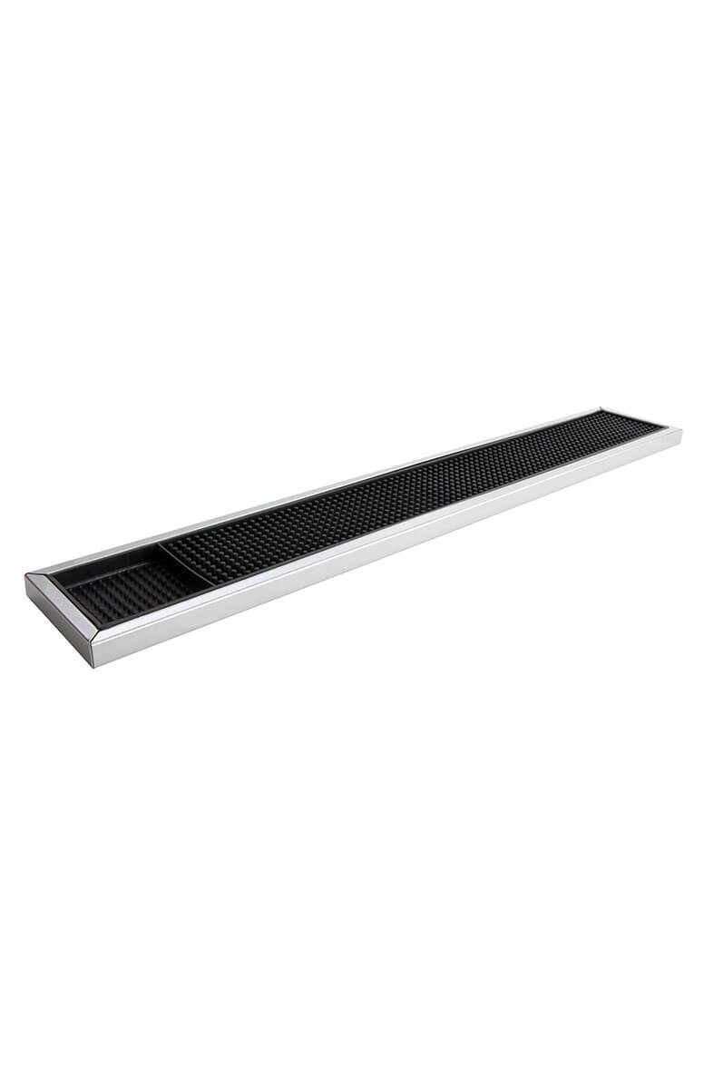 Black Rubber Bar Mat With Steel Frame (3626)