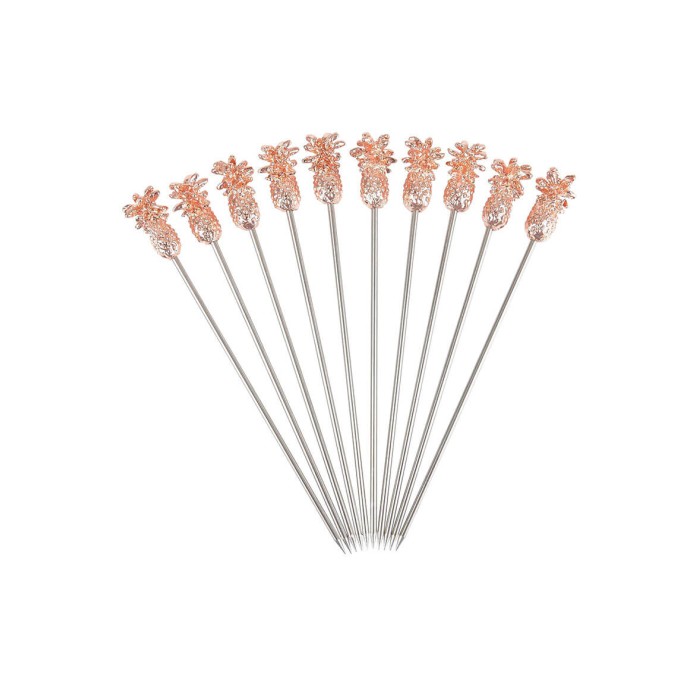 Pineapple Garnish Pick Copper - 10 Pack (3733)
