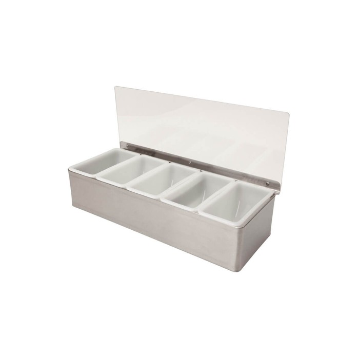 Condiment Holder Stainless Steel 5 Part (3762)