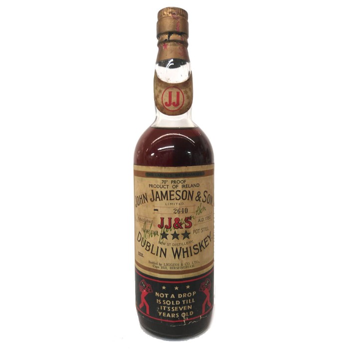 Jameson 3 Star Liggins Bottling Pure Pot Still