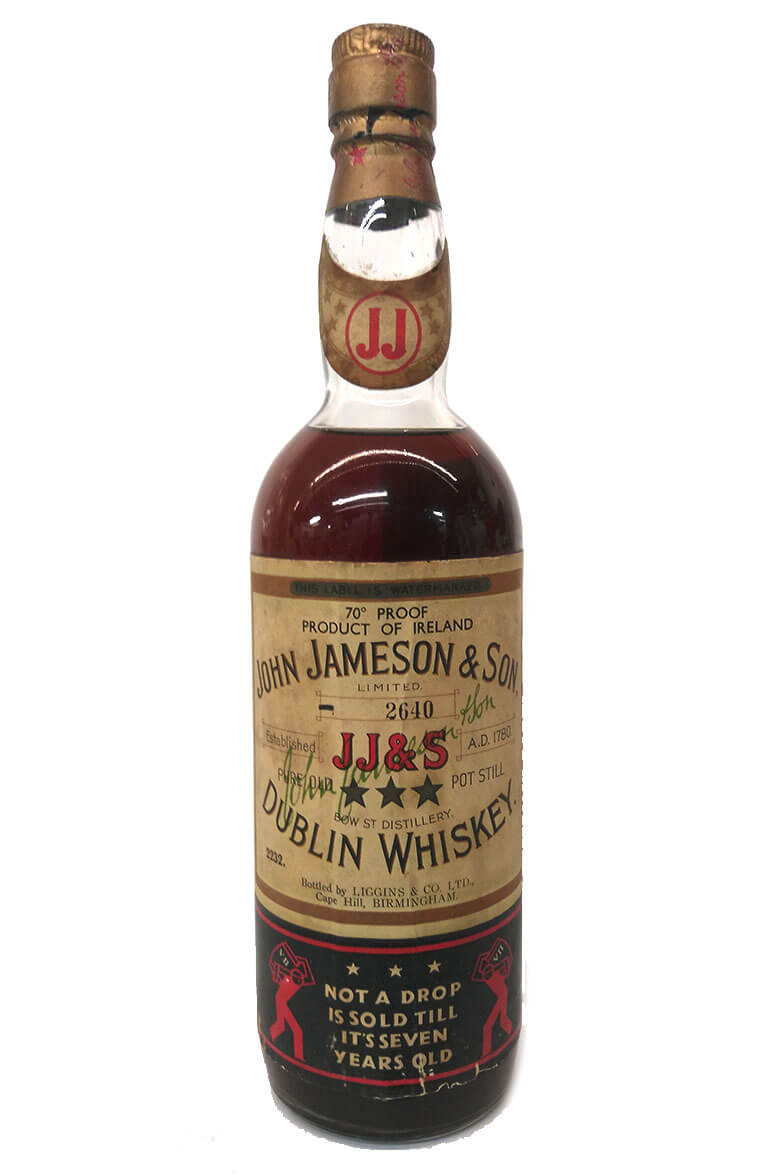 Jameson 3 Star Liggins Bottling Pure Pot Still