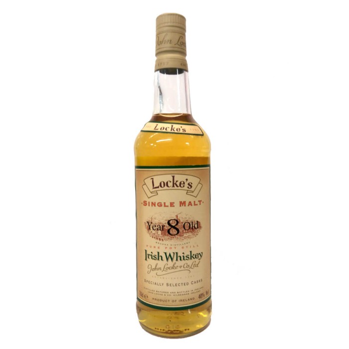 Lockes 8 Year Old Overprinted Label