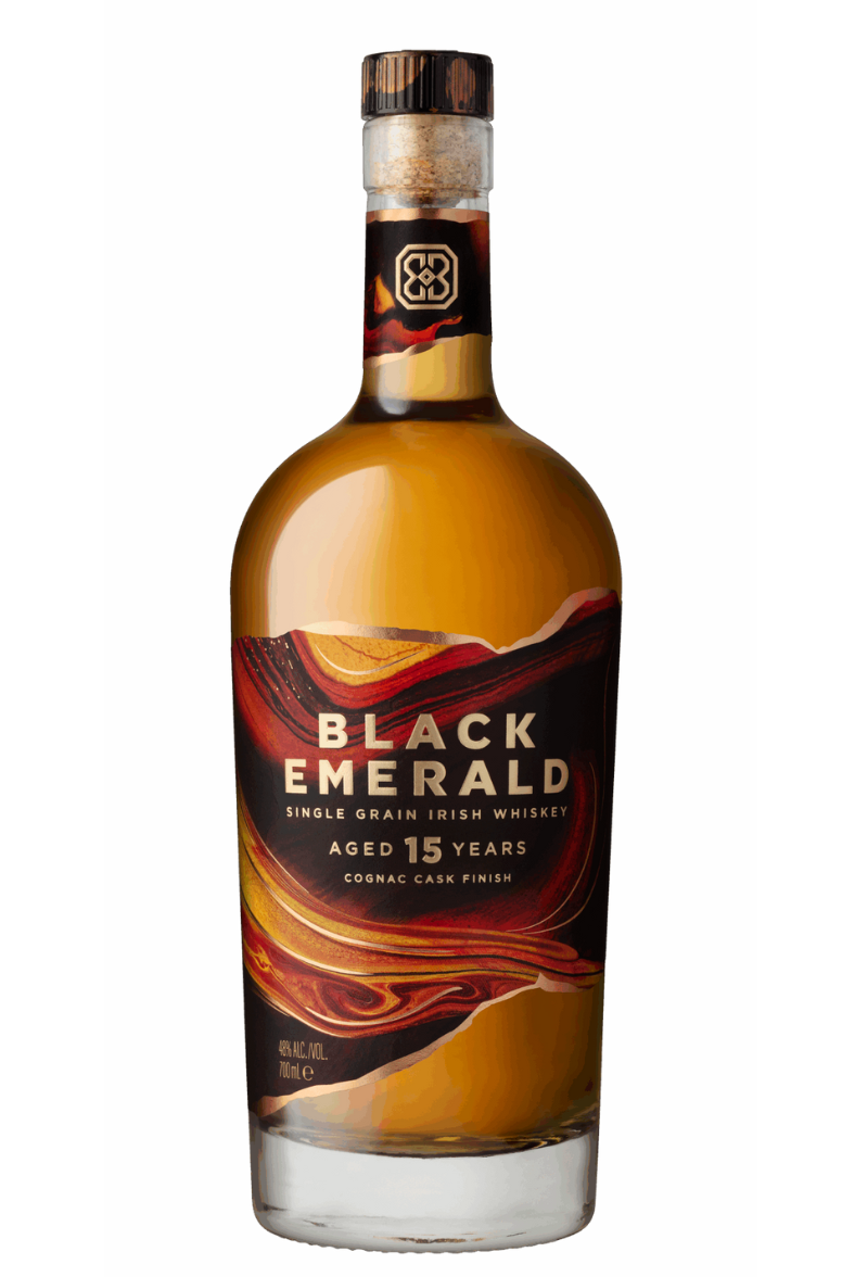 Black Emerald 15 Year Old Single Grain Irish Whiskey Cognac Cask Finish