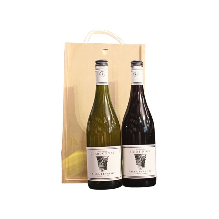 2 Bottle Calmel & Joseph Villa Blanche Wooden Gift Set