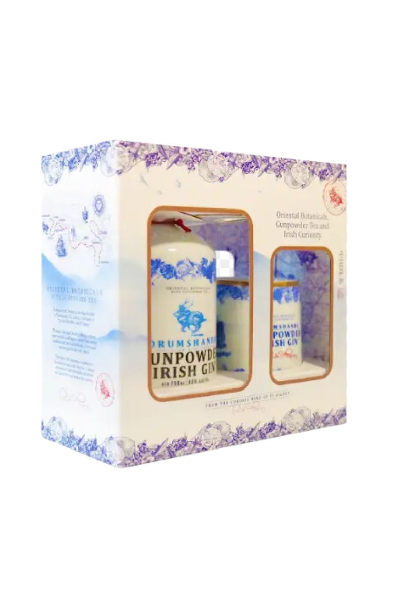 Drumshanbo Gunpowder Ceramic Gin 70cl Gift Pack