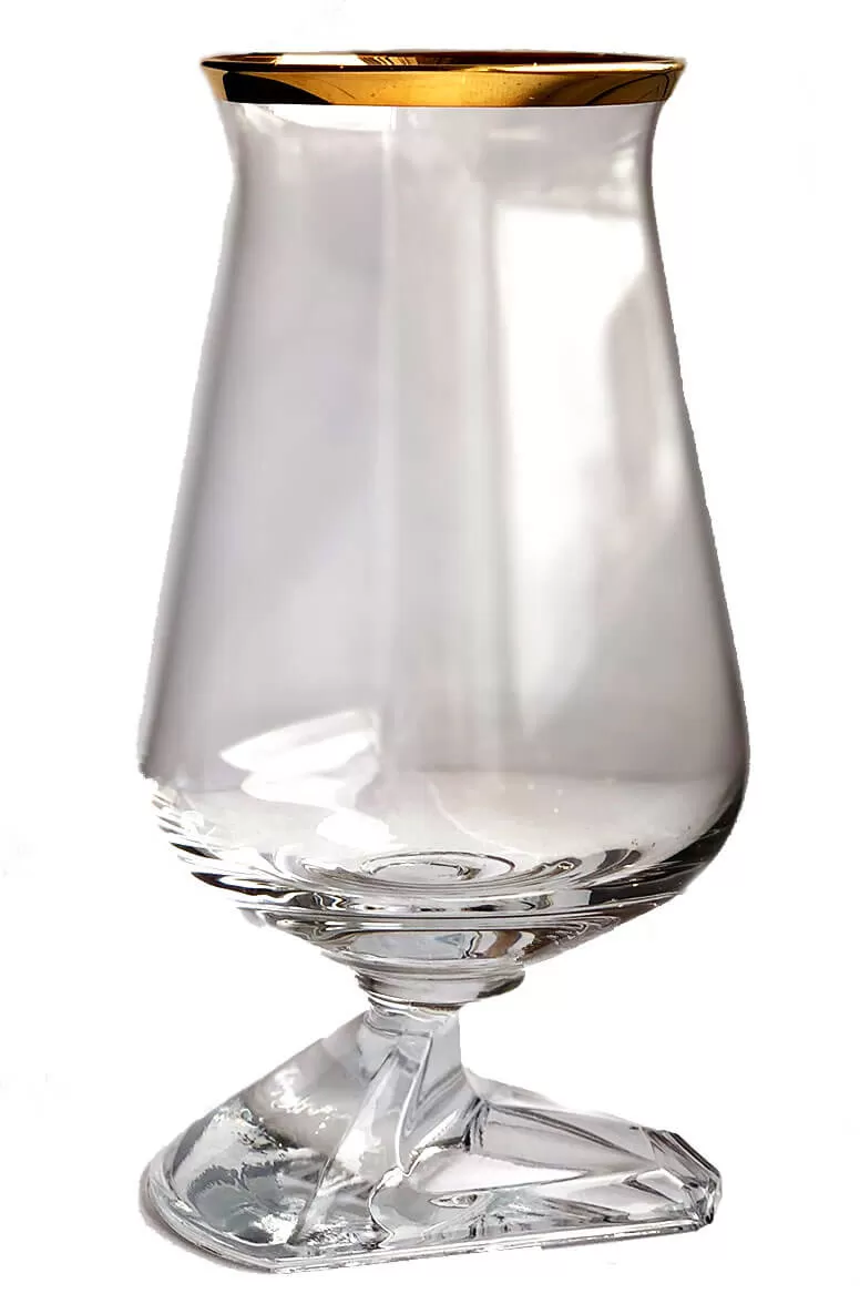 Túath Whiskey Glass Gold Rim and Box