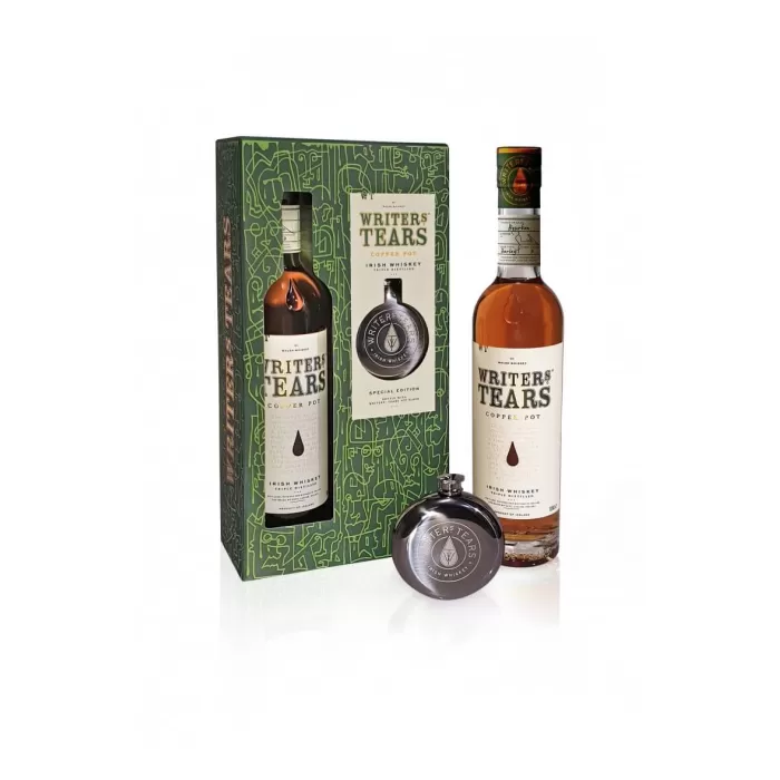 Writers Tears Copper Pot Hip-Flask Gift Pack