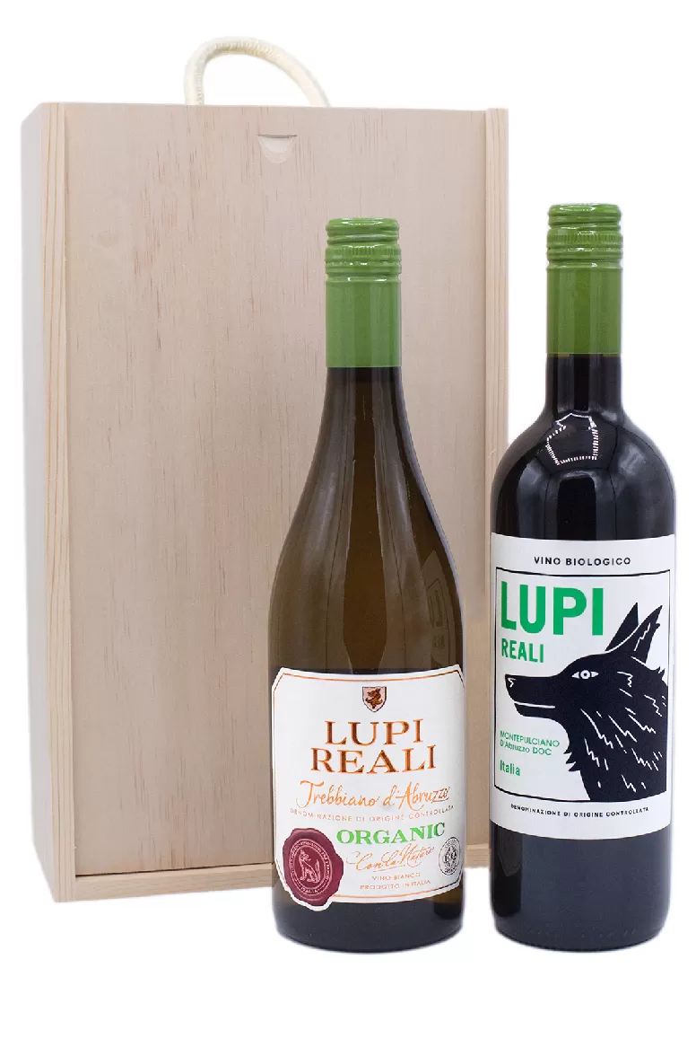 2 Bottle Lupi Reali Wooden Gift Set 
