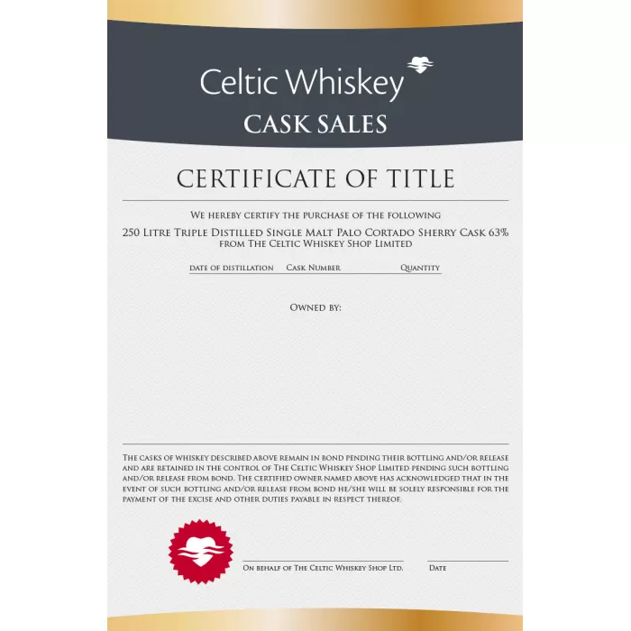 Triple Distilled Single Malt Palo Cortado Cask