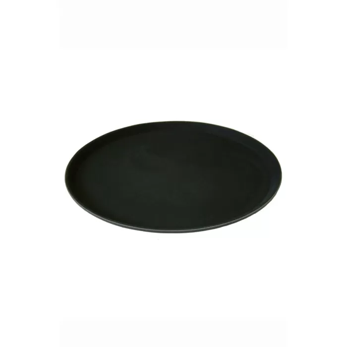 Round Black Non Slip Tray 14"