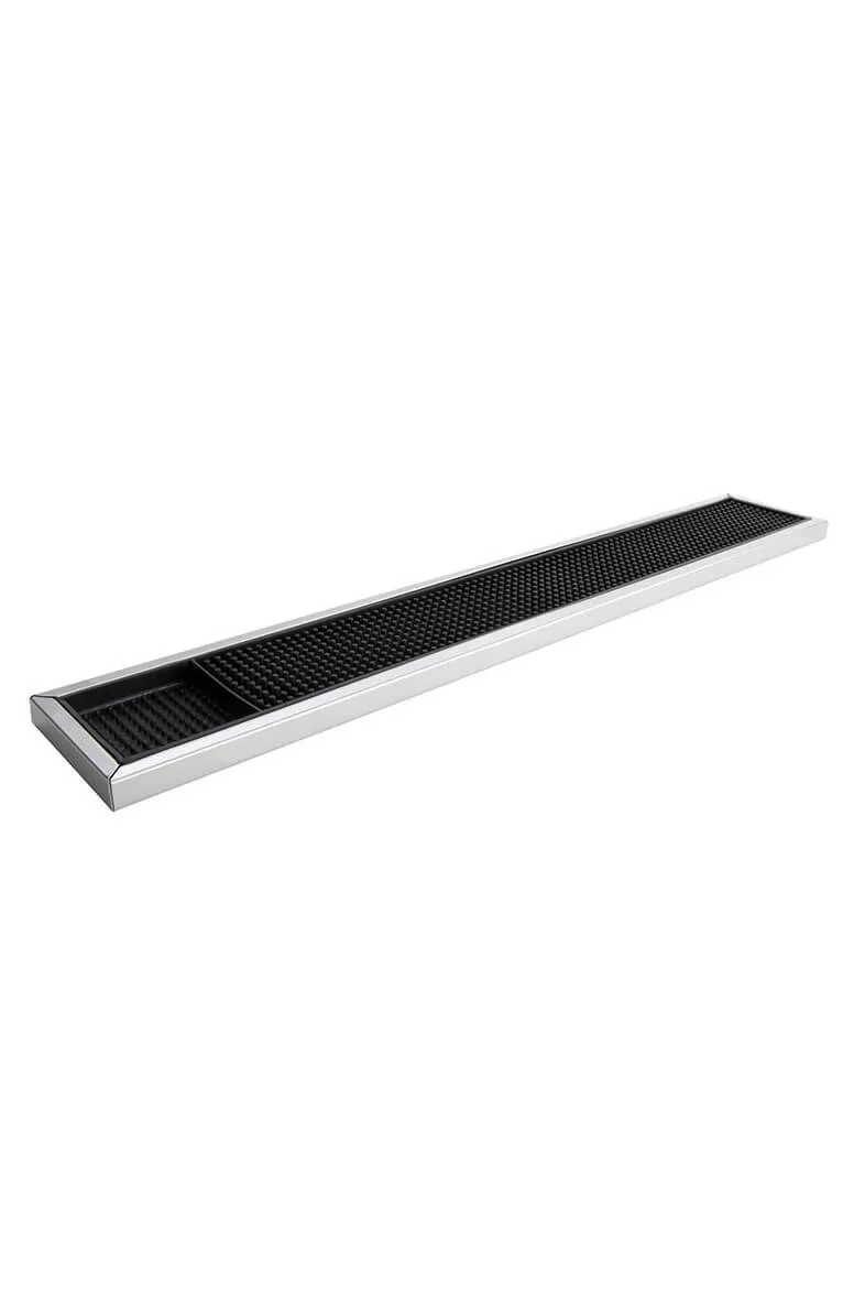 Black Rubber Bar Mat With Steel Frame (3626)