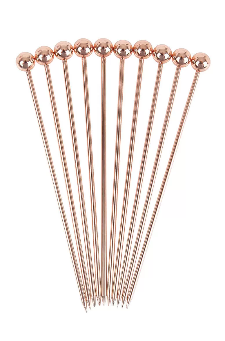 Ball Garnish Pick Copper - 10 Pack (3731)
