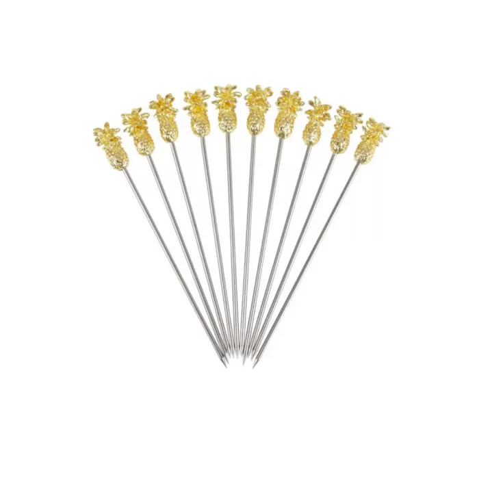 Pineapple Garnish Pick Gold- 10 Pack (3734)