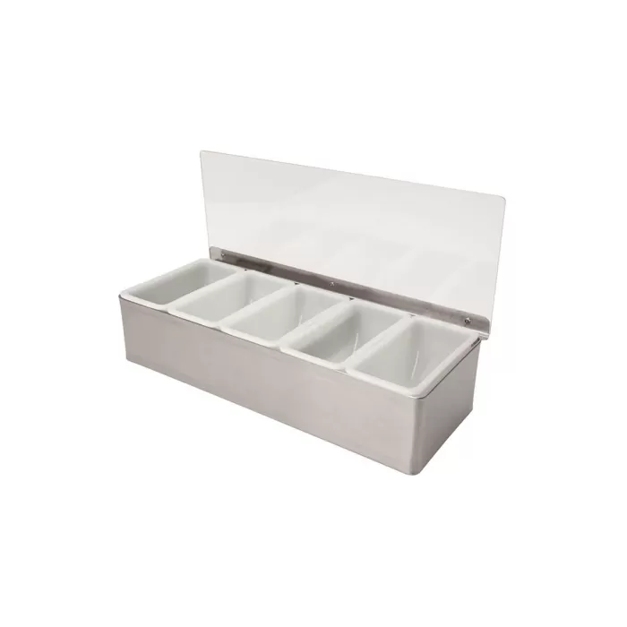 Condiment Holder Stainless Steel 5 Part (3762)