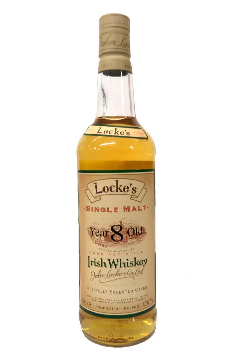 Lockes 8 Year Old Overprinted Label