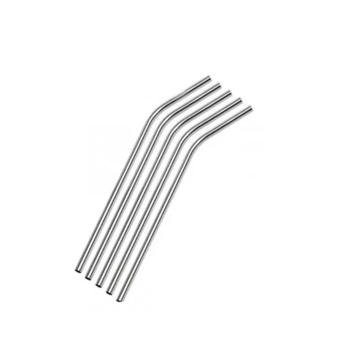 8.5 Inch Steel Metal Straw Curved 25 Pack (3875)