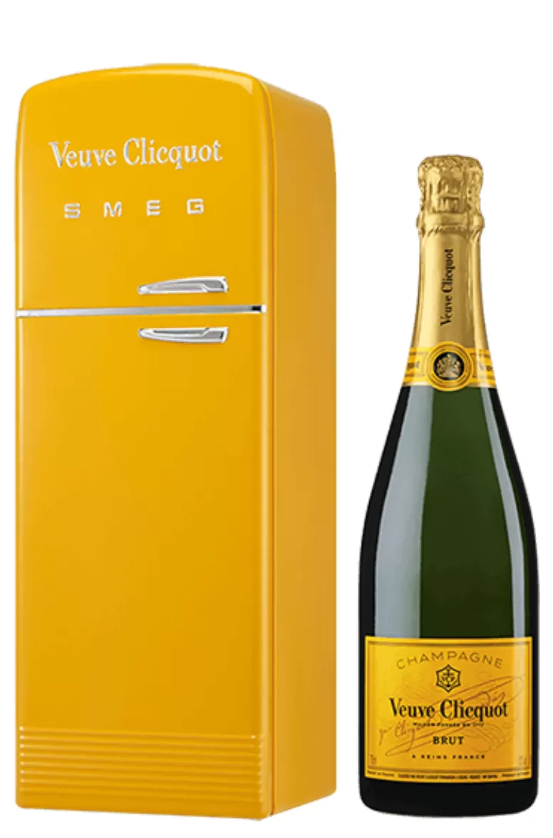 Veuve Clicquot Smeg Fridge Yellow Label