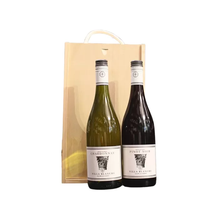2 Bottle Calmel & Joseph Villa Blanche Wooden Gift Set