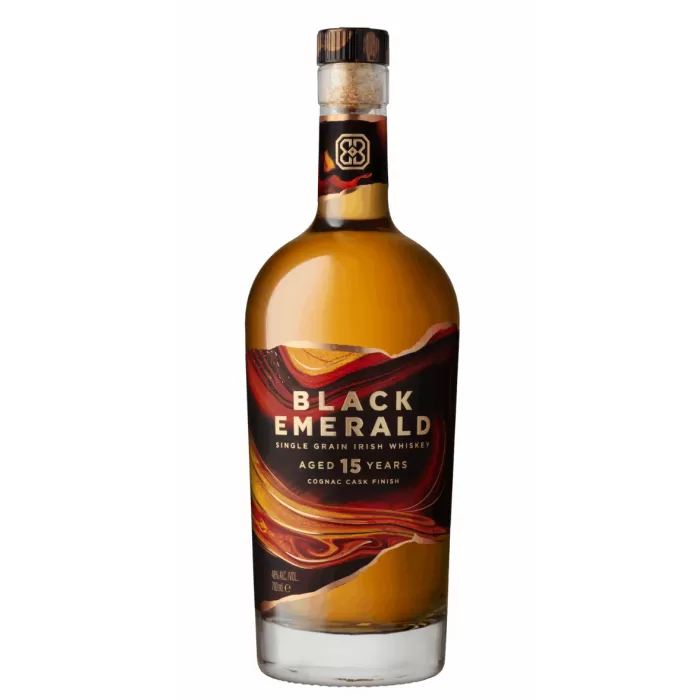 Black Emerald 15 Year Old Single Grain Irish Whiskey Cognac Cask Finish