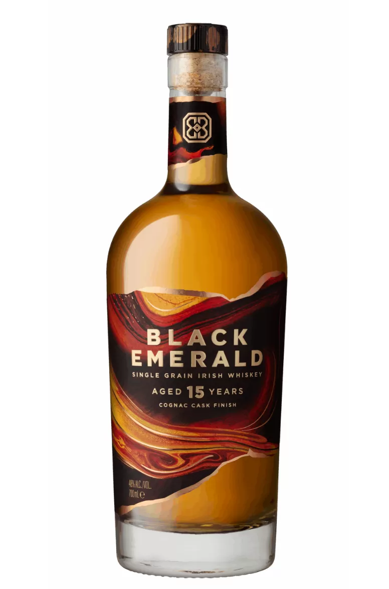 Black Emerald 15 Year Old Single Grain Irish Whiskey Cognac Cask Finish